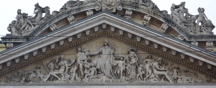 Fronton de la Bourse par Jacques Jaquet